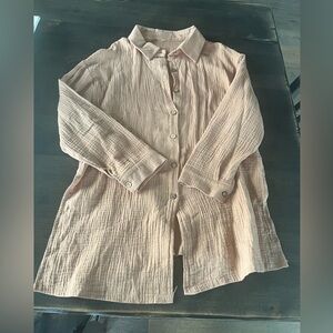 Light linen button down shirt